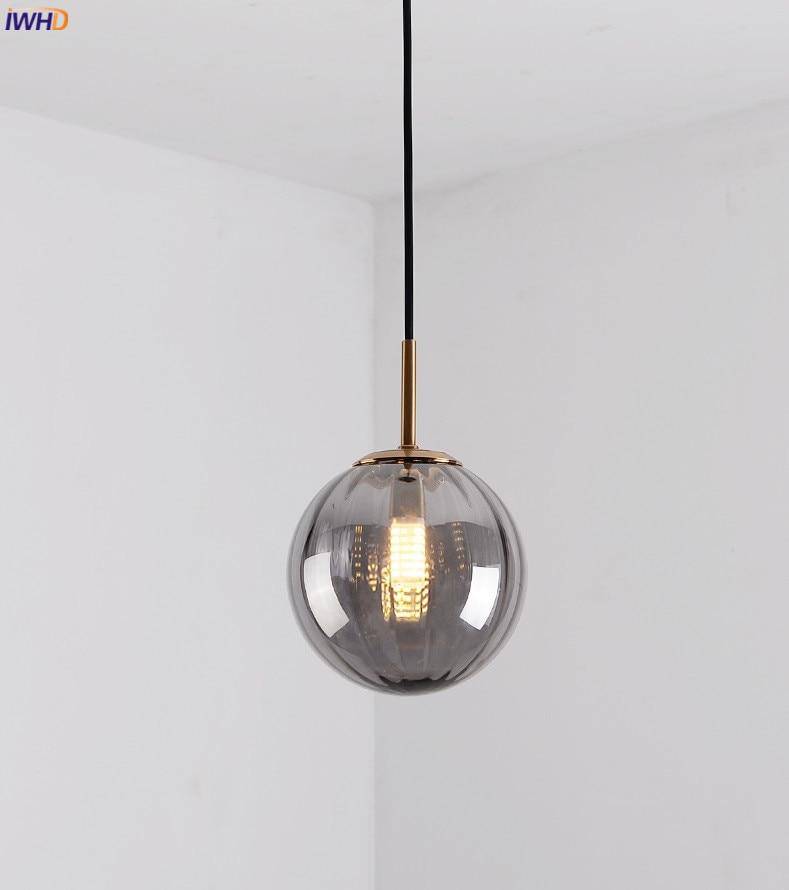 Suspension LED Boule en Verre Coloré - Marque Hang