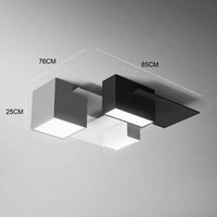 Plafonnier LED géométrique noir et blanc