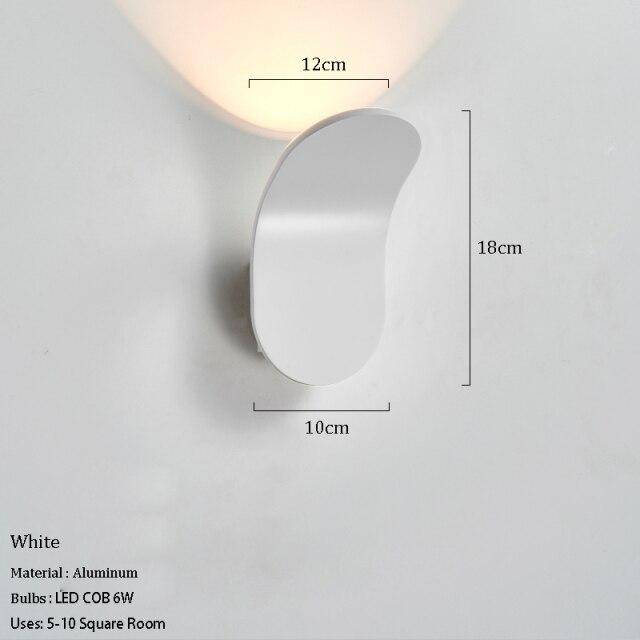 Applique murale LED Courbée en Métal - Style Wake