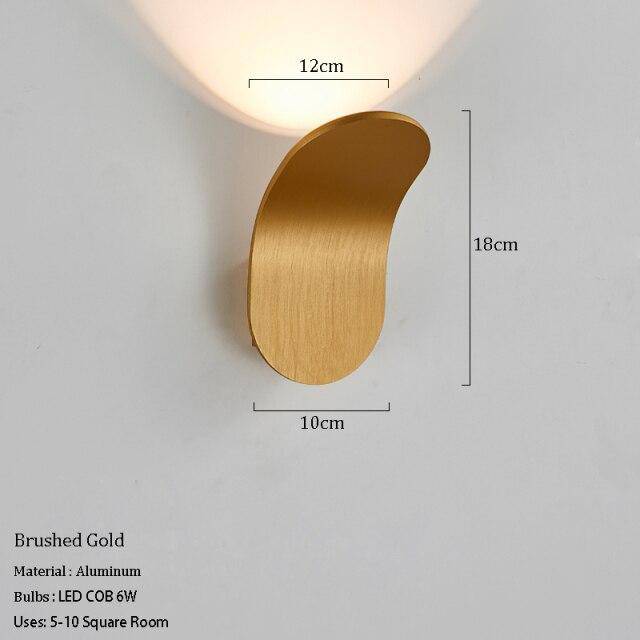 Applique murale LED Courbée en Métal - Style Wake
