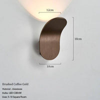 Applique murale LED Courbée en Métal - Style Wake