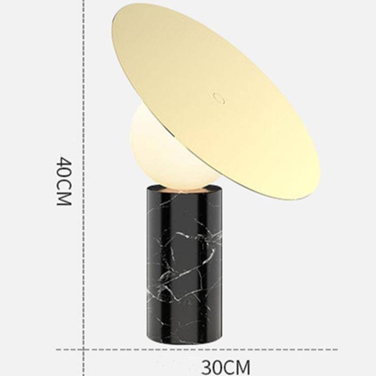 Lampe à Poser LED Marbre et Verre