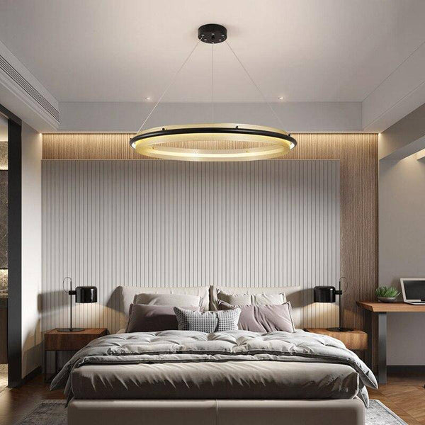 Lustre à LED Luxury avec anneau doré