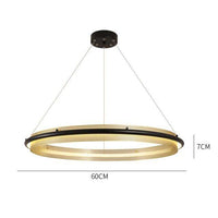 Lustre à LED Luxury avec anneau doré