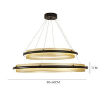 Lustre à LED Luxury avec anneau doré