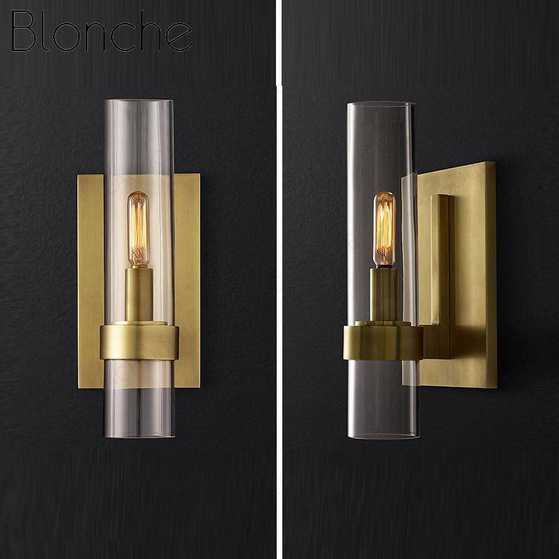 Applique murale LED de luxe en verre cylindrique