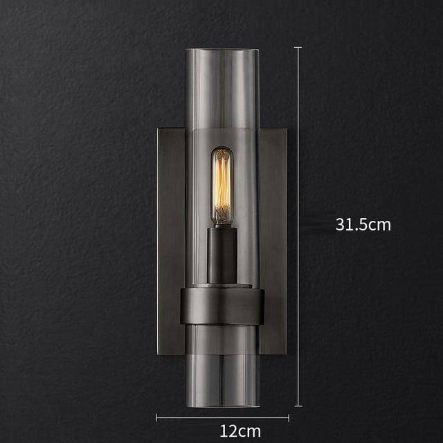 Applique murale LED de luxe en verre cylindrique