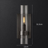 Applique murale LED de luxe en verre cylindrique