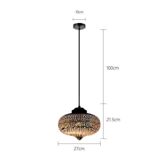 Suspension Kaili Multicolore 3D