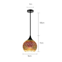 Suspension Kaili Multicolore 3D
