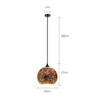 Suspension Kaili Multicolore 3D