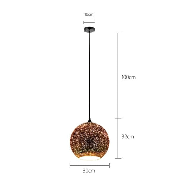 Suspension Kaili Multicolore 3D