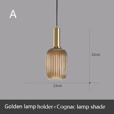 Suspension LED Design en Verre Belly