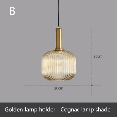 Suspension LED Design en Verre Belly