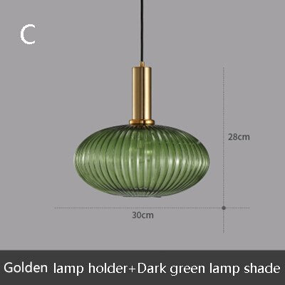 Suspension LED Design en Verre Belly