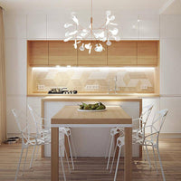 Suspension Design LED Arbre Doré - Maison Élégante