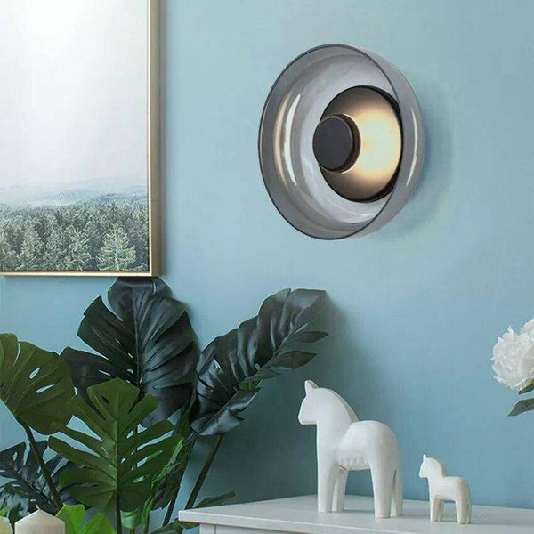 Applique murale LED élégante en verre et métal