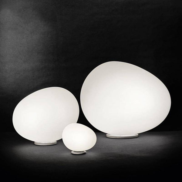 Lampe à poser LED Blanc Galet Design