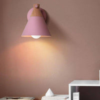 Applique murale en bois LED Macaron
