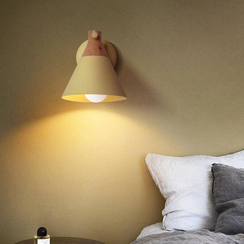 Applique murale en bois LED Macaron