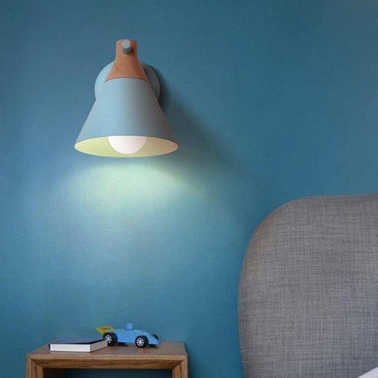 Applique murale en bois LED Macaron
