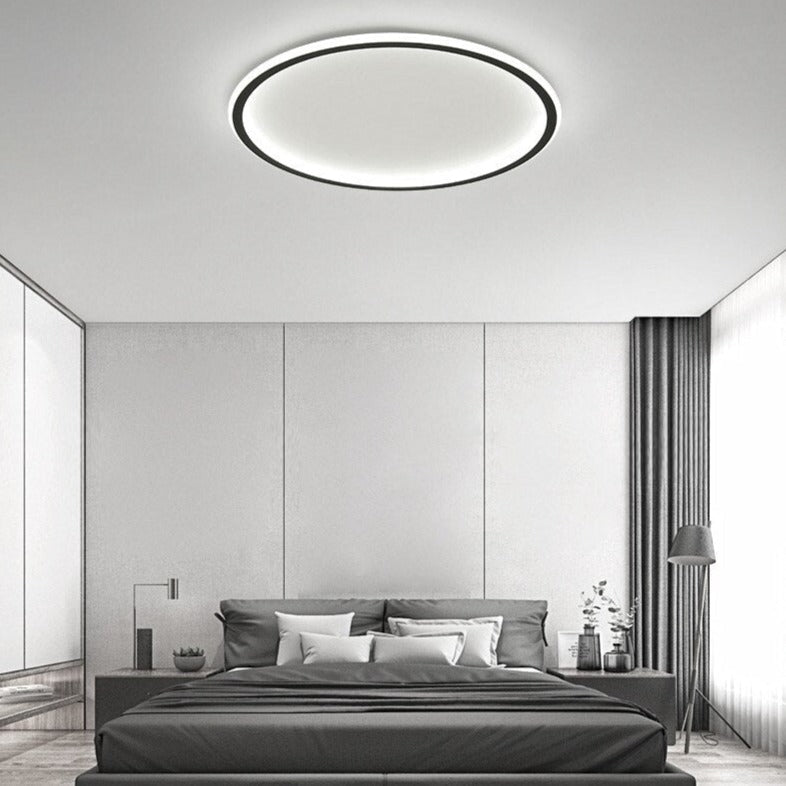 Plafonnier LED Marisol : Style Moderne en Anneau Métallique
