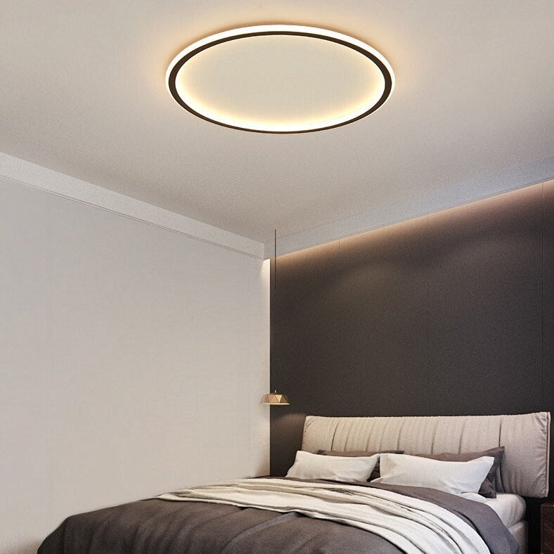 Plafonnier LED Marisol : Style Moderne en Anneau Métallique
