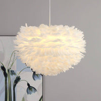 Suspension ovale LED Fairy Plumes