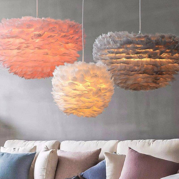 Suspension ovale LED Fairy Plumes