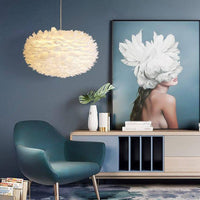 Suspension ovale LED Fairy Plumes