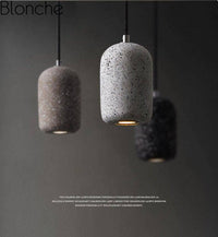 Suspension design en ciment terrazzo avec LED.