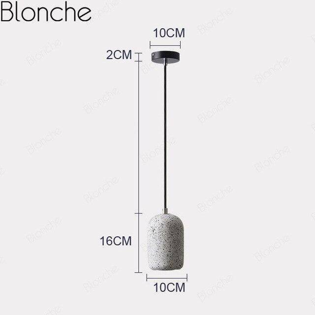 Suspension design en ciment terrazzo avec LED.