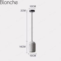Suspension design en ciment terrazzo avec LED.
