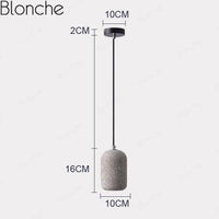 Suspension design en ciment terrazzo avec LED.