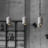 Suspension design en ciment terrazzo avec LED.