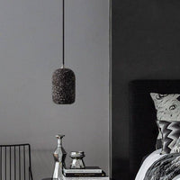 Suspension design en ciment terrazzo avec LED.