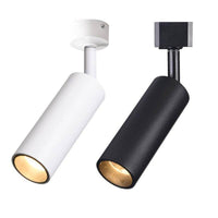 Spot LED cylindre en aluminium Rail - Style Moderne