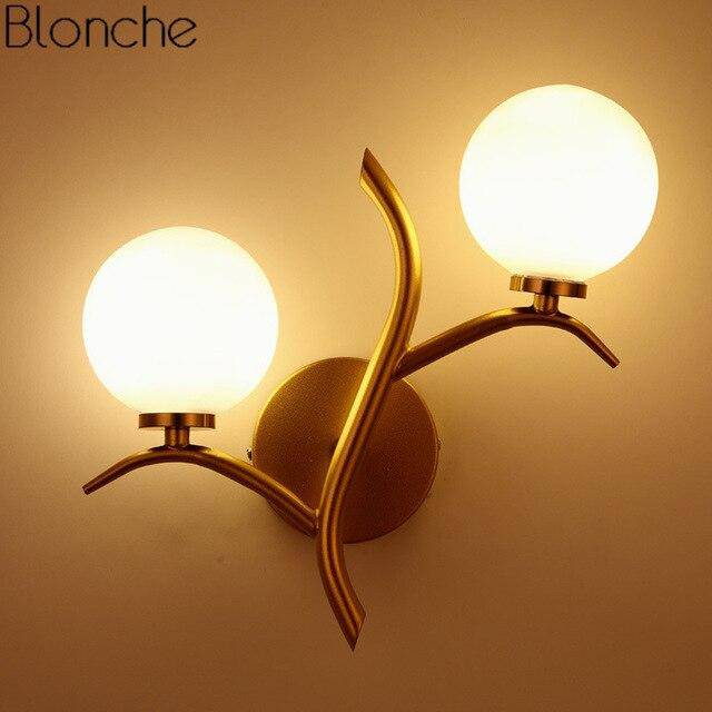 Applique murale LED dorée Luxury