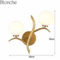 Applique murale LED dorée Luxury