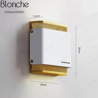 Applique murale LED design en métal doré - Sconce