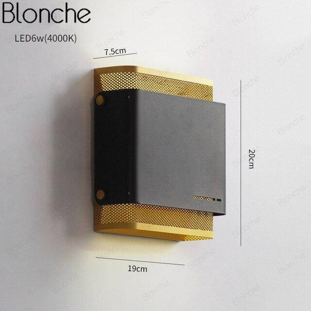 Applique murale LED design en métal doré - Sconce