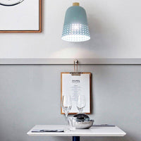 Applique murale LED en bois bleu - Style Nordique