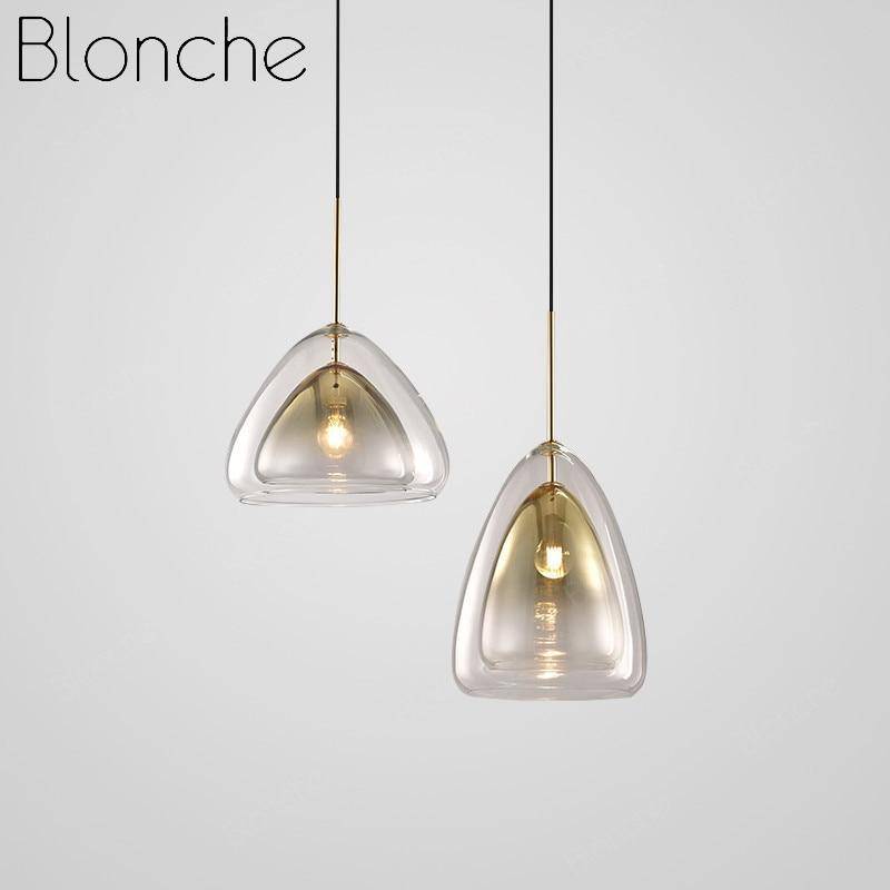 Suspension design à LED en verre double épaisseur Art-Light
