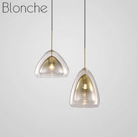 Suspension design à LED en verre double épaisseur Art-Light