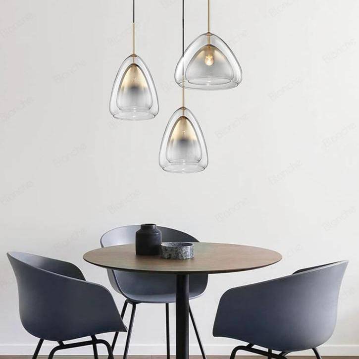 Suspension design à LED en verre double épaisseur Art-Light