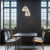 Suspension design à LED en verre double épaisseur Art-Light