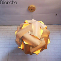 Suspension LED bois japonaise