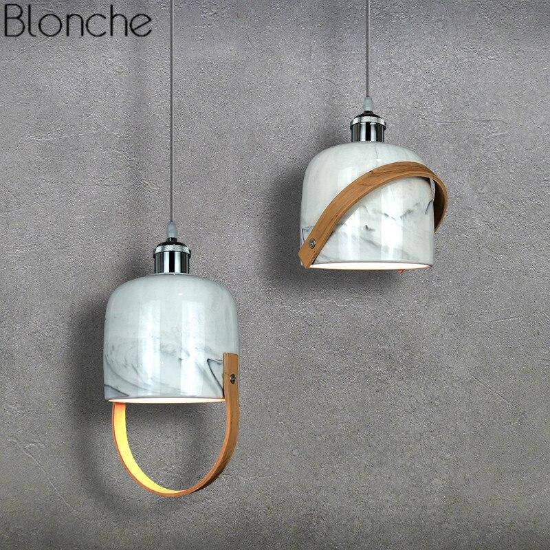 Suspension LED Loft en marbre blanc