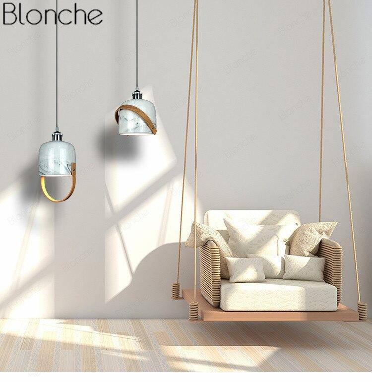 Suspension LED Loft en marbre blanc