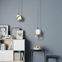 Suspension LED Loft en marbre blanc